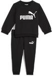 Trainingsanzug PUMA "MINICATS ESS CREW SET FL INF", Jungen, Gr. 68, schwarz (puma