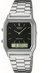 Chronograph CASIO VINTAGE, silber (silberfarben, schwarz), Armbanduhren, Damen,