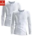 Clipper Unterhemd 2 Stk. schlichtes Basic, Unterziehshirt - in Doppelripp,