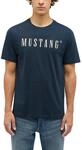 Kurzarmshirt MUSTANG "Herren Style Austin", Herren, Gr. 3XL, blau (navy), Jersey,