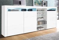 borchardt M&ouml;bel Highboard "Santa F&eacute;, Sideboard mit eleganten Glasb&ouml;den,...