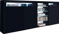 borchardt M&ouml;bel Highboard "Santa F&eacute;, Sideboard mit eleganten Glasb&ouml;den,...