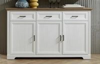 Innostyle Sideboard "Jasmin" Breite 166 cm, 3 Holzt&uuml;ren, 3 Schubk&auml;sten