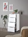 HBZ Kommode "Santorin Mehrzweckschrank mit Schubk&auml;sten, BxHxT 45x99x40 cm" 1 Stk.