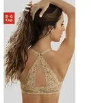 Schalen-BH LASCANA "Premium Dessous", Damen, Gr. 90, Cup F, braun (caramel),...