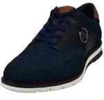 Slip-On Sneaker BUGATTI, Herren, Gr. 48, blau (navy, cognac), Lederimitat, Textil,
