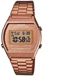 Chronograph CASIO VINTAGE, rosa (ros&eacute;goldfarben), Armbanduhren, Damen, Chronograph,