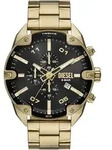 Chronograph DIESEL "SPIKED", gold (goldfarben, schwarz), Armbanduhren, Herren,