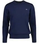 Sweater GANT "Strickpullover CLASSIC COTTON C-NECK", Herren, Gr. 3XL, blau...