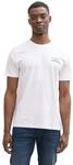 Rundhalsshirt TOM TAILOR DENIM, Herren, Gr. XXL, wei&szlig; (outdoor wei&szlig;), Single