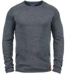 Strickfleece-Pullover BLEND "Strickpullover BHDan", Herren, Gr. L, blau (ensign