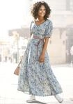 Buffalo Maxikleid "mit zartem Blumendruck und V-Ausschnitt aus Webware" Ohne...