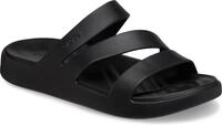 Badepantolette CROCS "Getaway Strappy", Damen, Gr. 41, schwarz, Croslite&trade;,