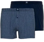 Boxershorts CECEBA "Boxershort Daytona 2er Pack", Herren, Gr. M, blau (dunkelblau),