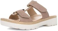 Pantolette ARA "CAPRI", Damen, Gr. 35, beige (sand), Veloursleder, unifarben, Schuhe