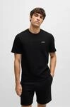 Pyjamaoberteil BOSS "Waffle T-Shirt", Herren, Gr. XL, schwarz (schwarz 001),