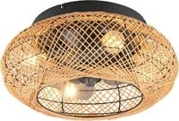 REALITY LEUCHTEN Deckenleuchte "LILLESAND Deckenventilator mit Beleuchtung