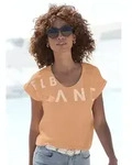 T-Shirt ELBSAND "Leila", Damen, Gr. XXL (44), orange, Jersey, Obermaterial: 50%