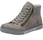 Schn&uuml;rboots RIEKER, Damen, Gr. 37, w&auml;rmend, grau, Lederimitat, unifarben,...