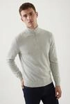 SELECTED Troyer "SLHDANE LS KNIT STRUCTURE HALF ZIP NOOS" Baumwolle, regular fit