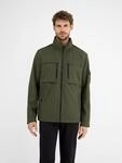 Outdoorjacke LERROS "Shell-Blouson mit Kapuze", Herren, Gr. S, gr&uuml;n (deep olive),