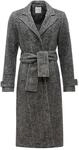 Langmantel RICANO "Mantel Dafne", Damen, Gr. S, grau, Obermaterial: 65% Polyester