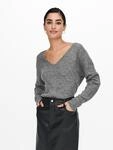 JDY V-Ausschnitt-Pullover "JDYELANORA L/S V-NECK PULLO. KNT NOOS" mit leicht