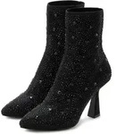 High-Heel-Stiefelette LASCANA "Sock Boot, Schlupf-Stiefel, Ankle Boots", Damen, Gr.