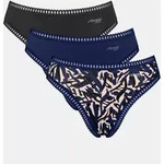 Slip SLOGGI "GO Crush", Damen, Gr. XS, blau (blau, schwarz combination), Single