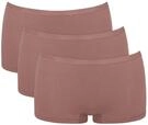 sloggi Panty "GO Daily Cotton" 3er Pack, Glanz-Effekt Details, elastisch, bequem,