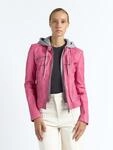 Lederjacke MAZE "Mico", Damen, Gr. XS, pink, Obermaterial: 100% Lammleder.
