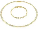 Ketten und Armband Set SWAROVSKI "Multipack Schmuck Geschenk Una Angelic", gold