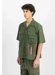 Print-Shirt ALPHA INDUSTRIES "Aloha Safari Shirt", Herren, Gr. S, gr&uuml;n (schwarz
