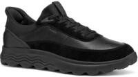 Slip-On Sneaker GEOX "U SPHERICA PLUS", Herren, Gr. 42, schwarz, Leder, Synthetik,