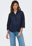 JDY Hemdbluse "JDYTALLIE 3/4 LONG SHIRT WVN NOOS" mit Lochstickerei-Detail