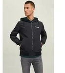 Blouson JACK & JONES "JJERUSH mit Kapuze", Herren, Gr. XXL, schwarz, Web,