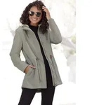 Softshelljacke, Damen, Gr. 46, gr&uuml;n (khaki), Softshell, Obermaterial: 100%