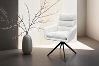 byLIVING Esszimmerstuhl "Pura" (Set) 2 Stk.Sitzschale 360drehbar, Metall schwarz,