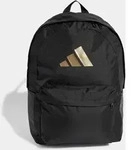 Rucksack ADIDAS PERFORMANCE "CLASSIC 3-STREIFEN LOGO", schwarz (schwarz, gold
