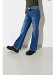 Bootcut-Jeans KIDS ONLY "KOGJUICY WIDE LEG DNM CRO557 NOOS", M&auml;dchen, Gr. 128, N-Gr,