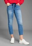KangaROOS Jogg Pants "7/8 JOGG-DENIM" weites Bein, mit Used-Waschung, hohe...