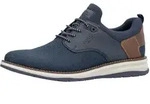 Slip-On Sneaker RIEKER, Herren, Gr. 41, bunt (dunkelblau, braun), Lederimitat,