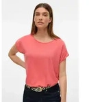 Kurzarmshirt VERO MODA "VMAVA PLAIN SS TOP JRS NOOS", Damen, Gr. L, rosa (dubarry),