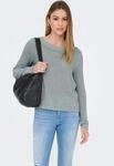 ONLY Strickpullover "ONLGEENA XO L/S PULLOVER KNT NOOS" Materialmix, regular fit