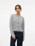 Vero Moda Strickjacke "VMNOVAH LS O-NECK BUTTON CARDI GA NOOS" Materialmix,...