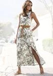 Vivance Maxikleid "mit Seitennahttaschen und Schlitz" Seitennahttaschen lockeres