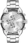 Chronograph DIESEL "Spiked", silber (silberfarben, silberfarben), Armbanduhren,