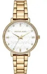 Quarzuhr MICHAEL KORS "PYPER", gelbgoldfarben, wei&szlig;, Armbanduhren, Damen, Quarzuhr,