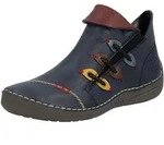 Stiefelette RIEKER, Damen, Gr. 39, blau, Lederimitat, Schuhe Stiefelette,