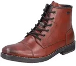 Schn&uuml;rstiefelette RIEKER "Rieker Stiefelette Glattleder", Herren, Gr. 41, braun,